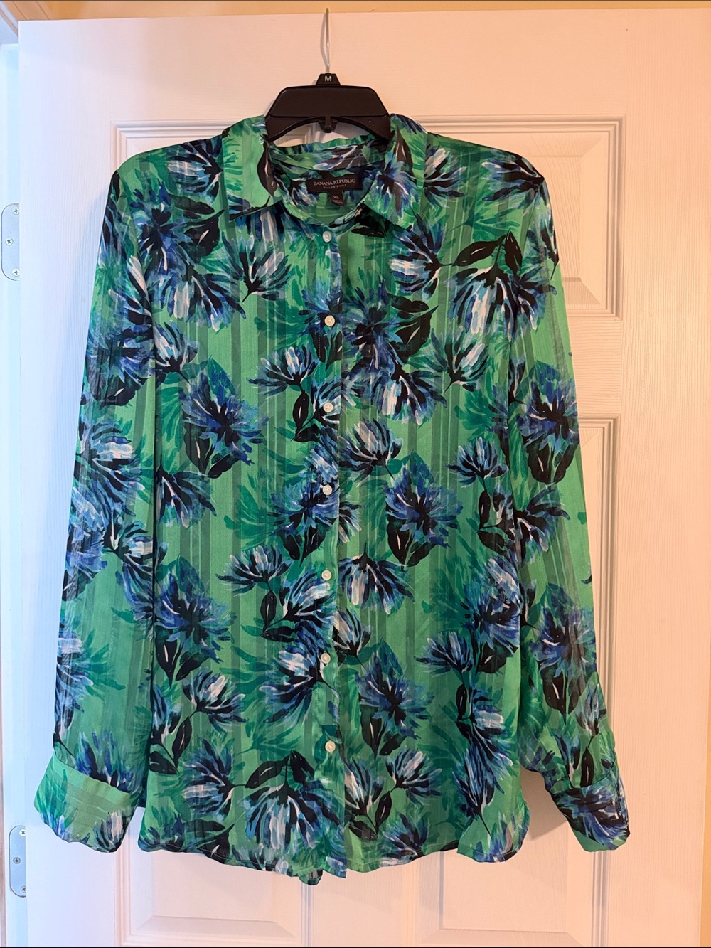 Banana Republic - The Dillon Shirt Green Floral Button-Up Shirt